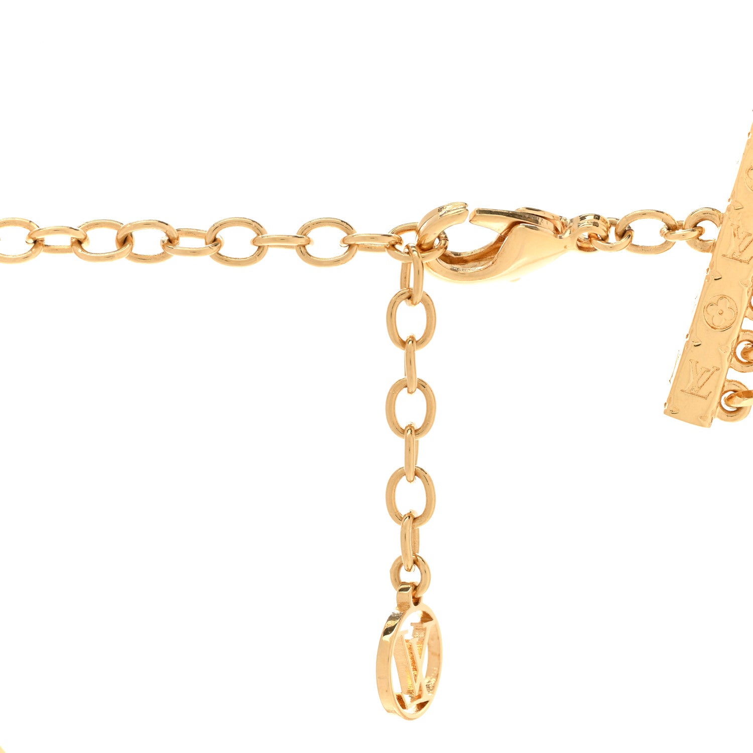 Louis Vuitton Essential V Guilloche Choker Gold 5 of 7