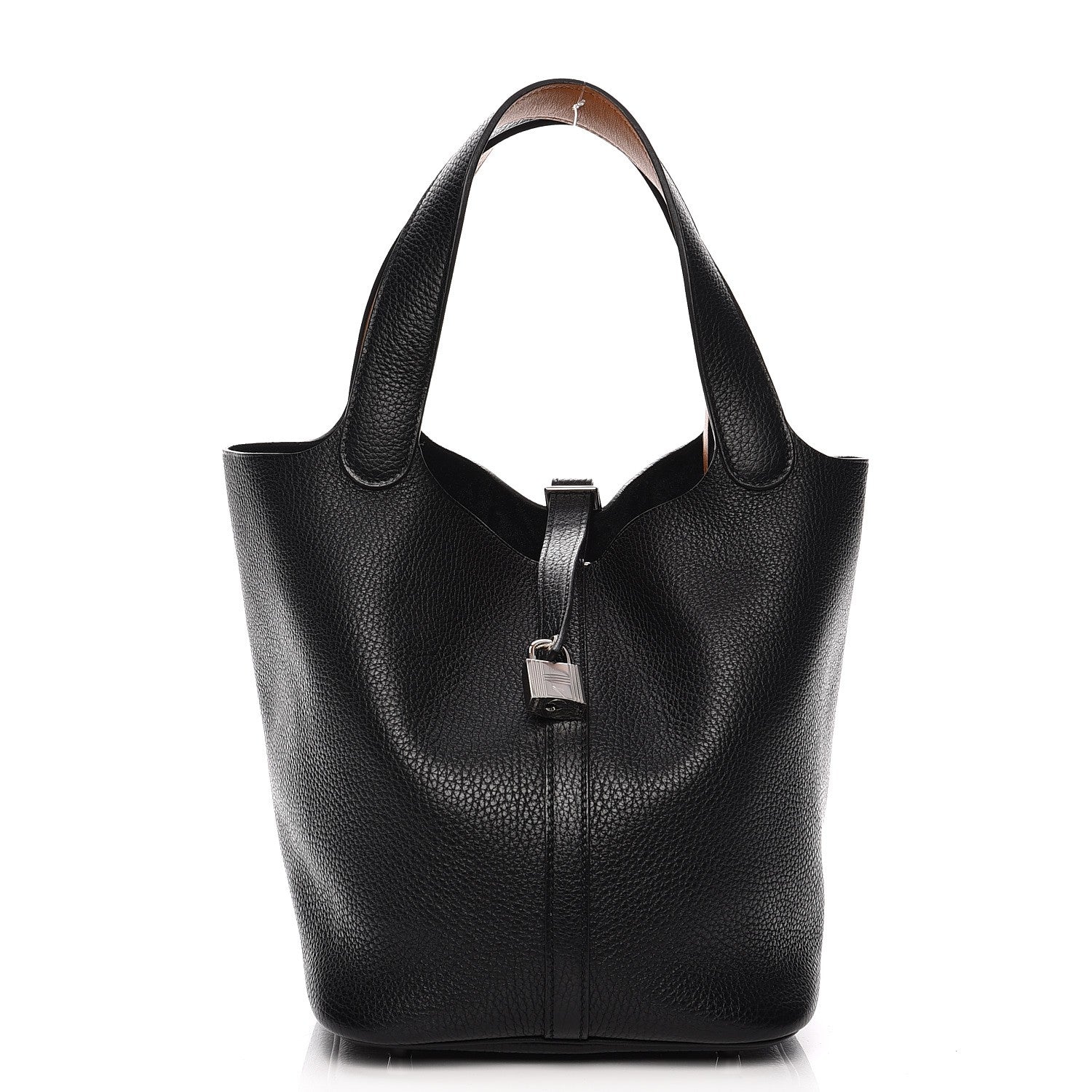 Hermes Taurillon Clemence Picotin Lock 22 MM Black Toffee 1 of 7