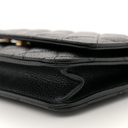 Chanel Caviar Quilted Wallet on Chain WOC Black 10 of 12