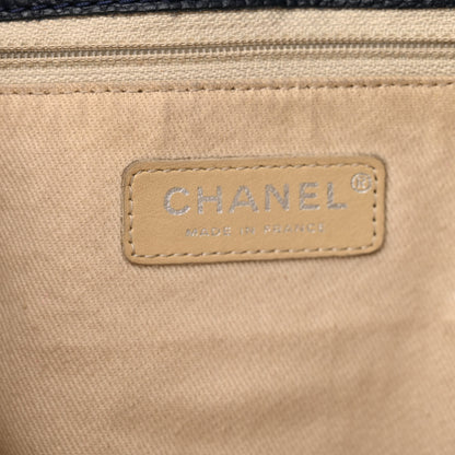 Chanel Caviar CC Timeless Shopping Tote Navy 7 of 15