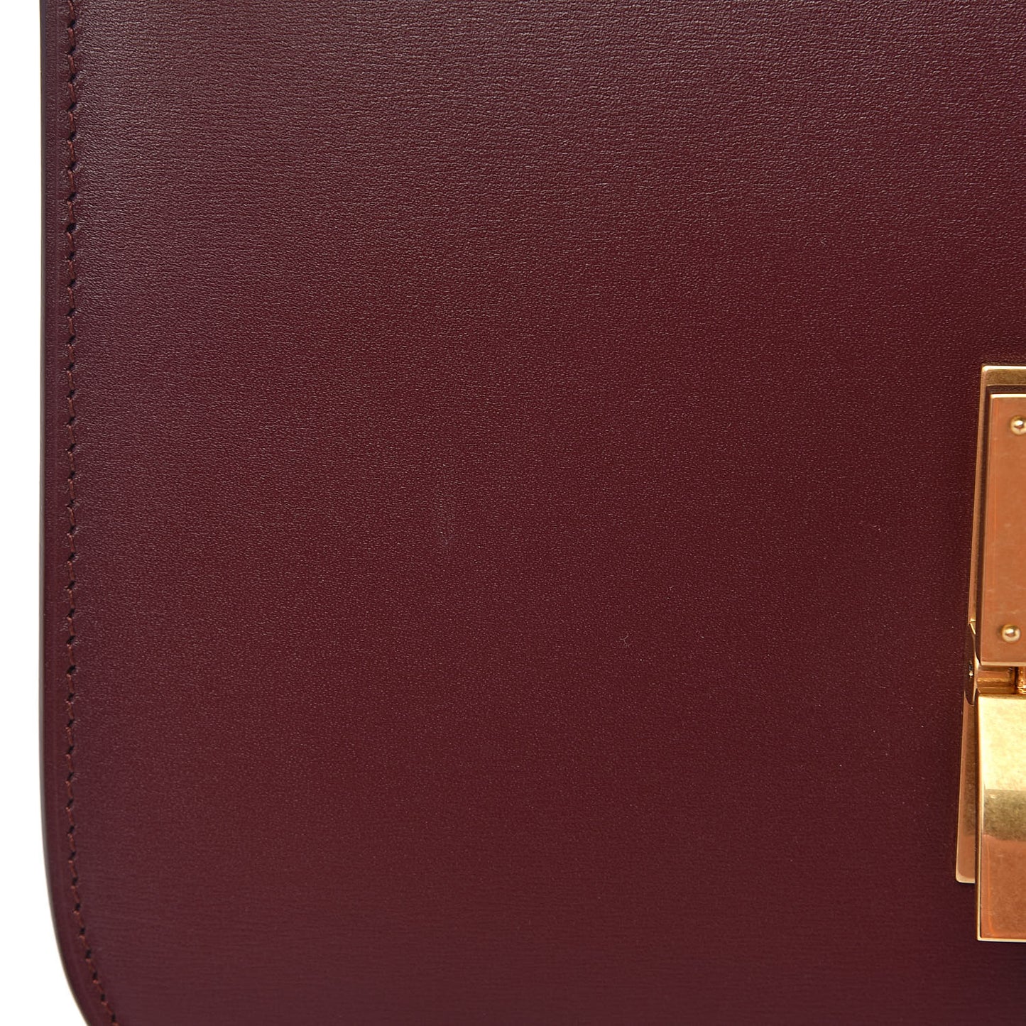 Box Calfskin Medium Classic Box Flap Bag Burgundy