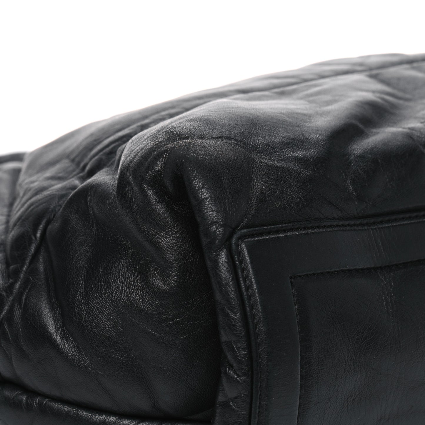 Lambskin Quilted Medium Coco Cocoon Reversible Tote Black