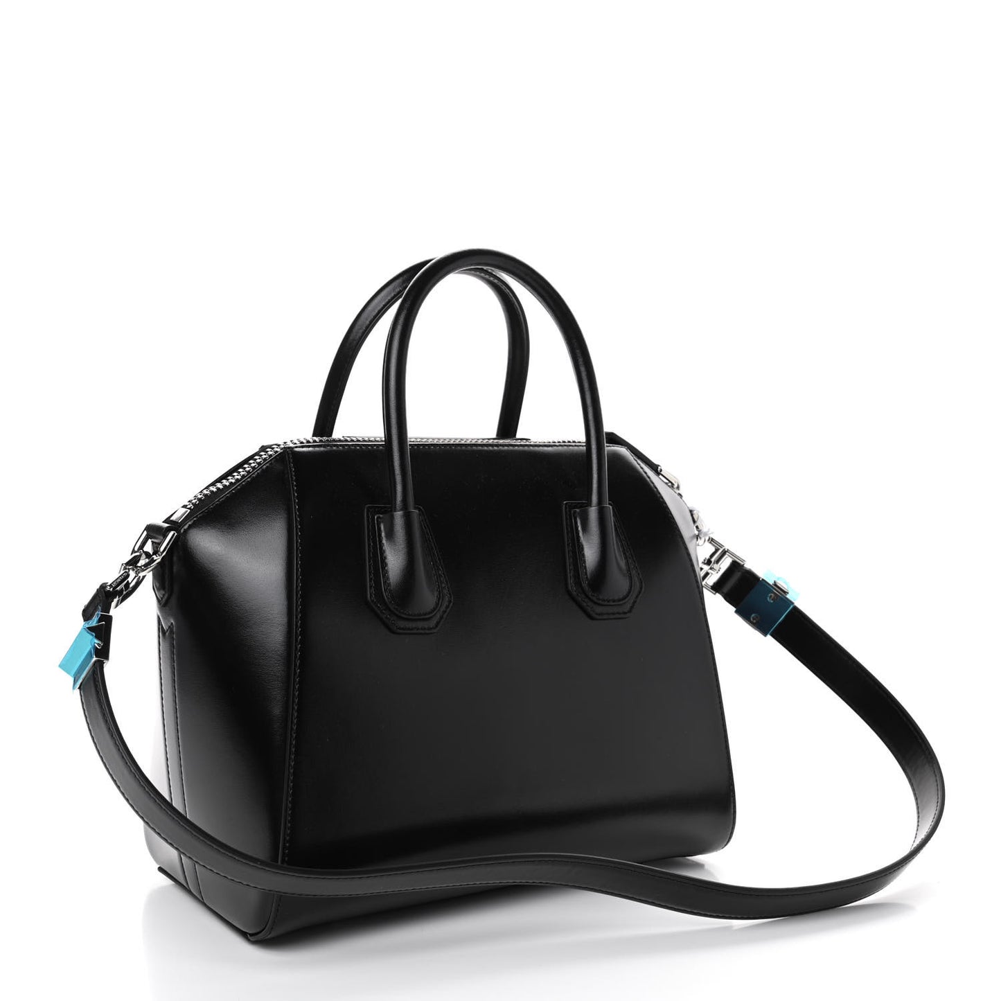 Shiny Lord Calfskin Small Antigona Black