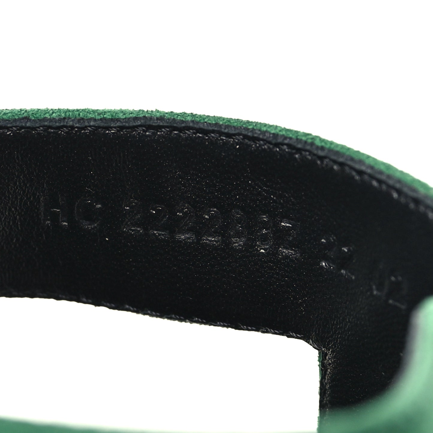 Suede Goatskin Oran Sandals 38.5 Vert Electrique