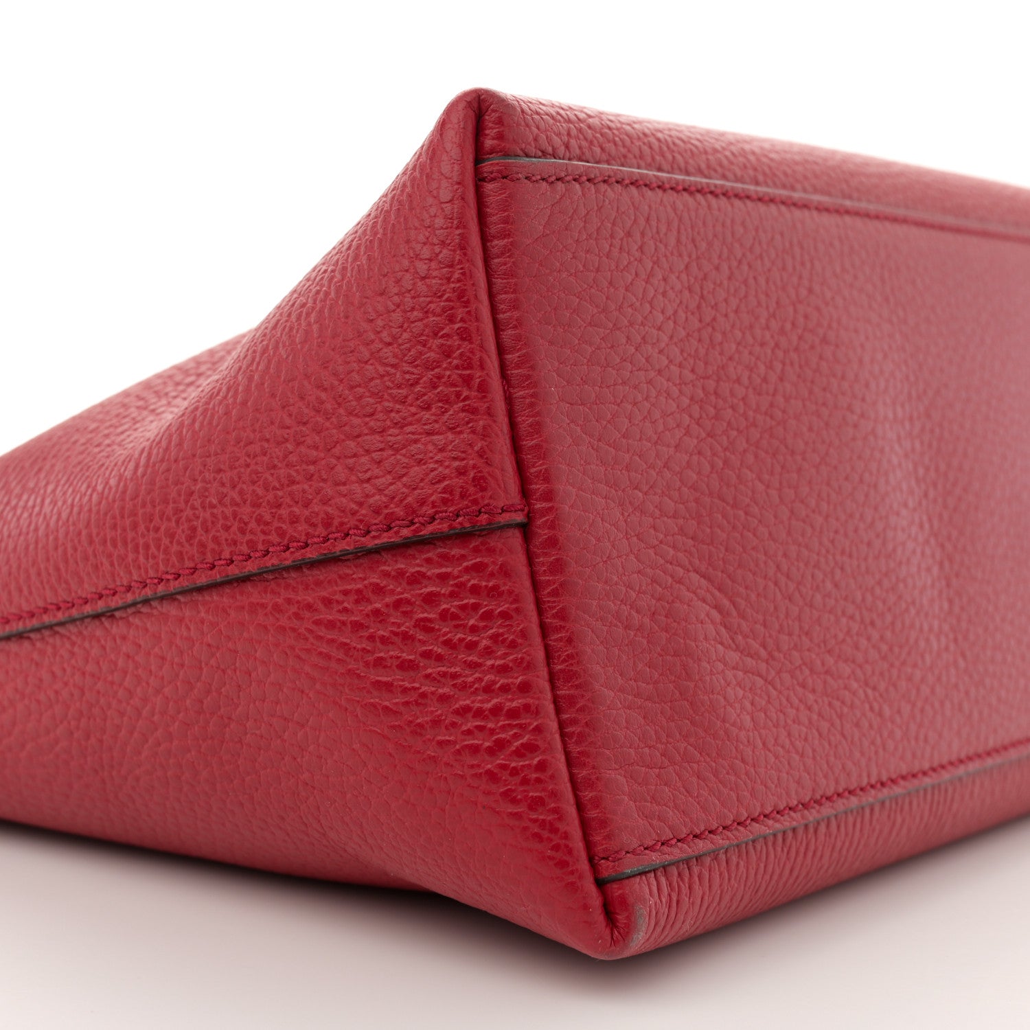 Gucci Dollar Calfskin GG Charm Satchel Red 9 of 13