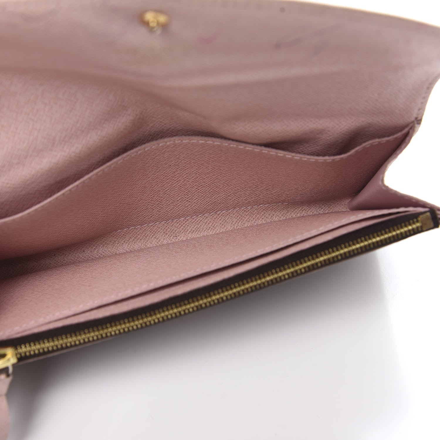 Louis Vuitton Damier Ebene Caissa Wallet Rose Ballerine 5 of 9