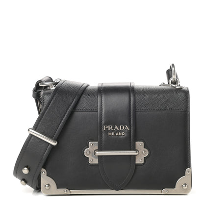 Prada City Calf Saffiano Cahier Bag Black 1 of 11