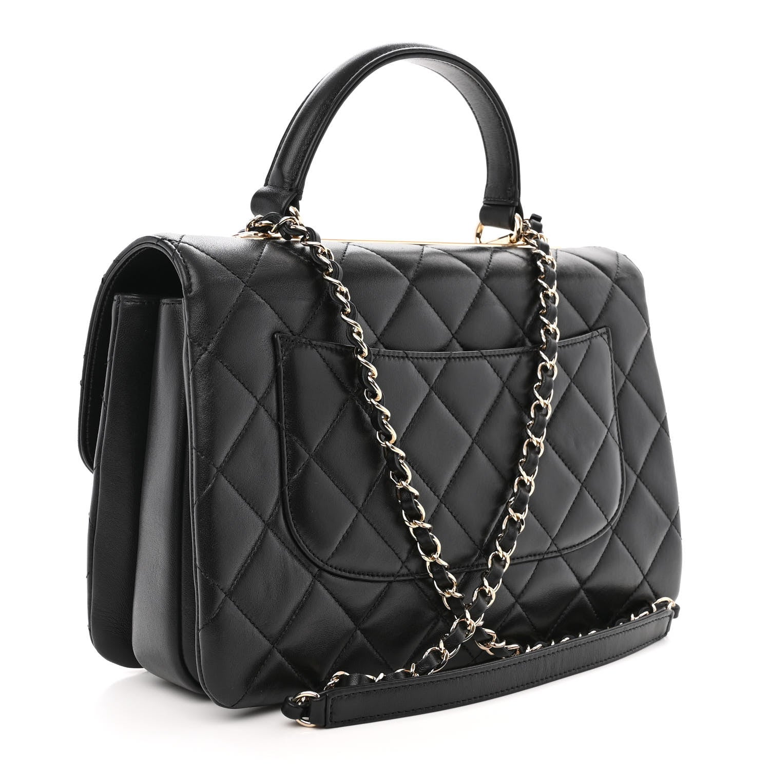 Chanel Lambskin Quilted Medium Trendy CC Flap Dual Handle Bag Black 3 of 13