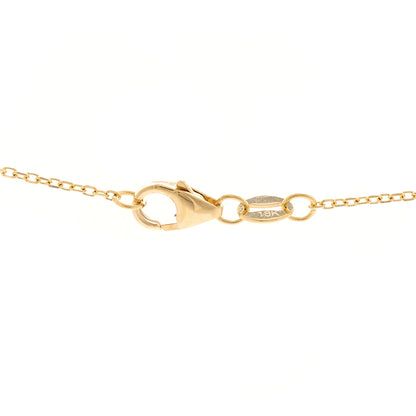 Foundrae 18K Yellow Gold Garnet Heart Love Miniature Medallion Belcher Chain Necklace 4 of 5