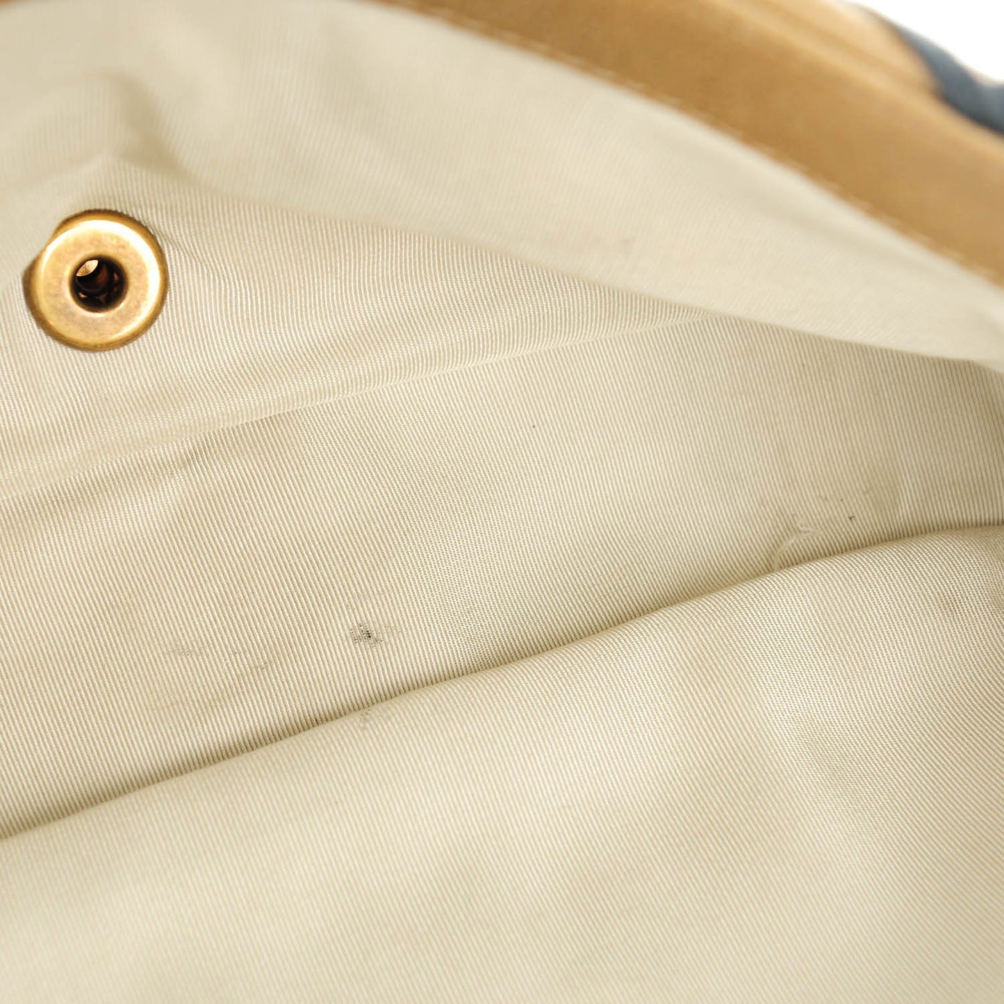 Calfskin Small Canebiers Net Flap Dark Gold