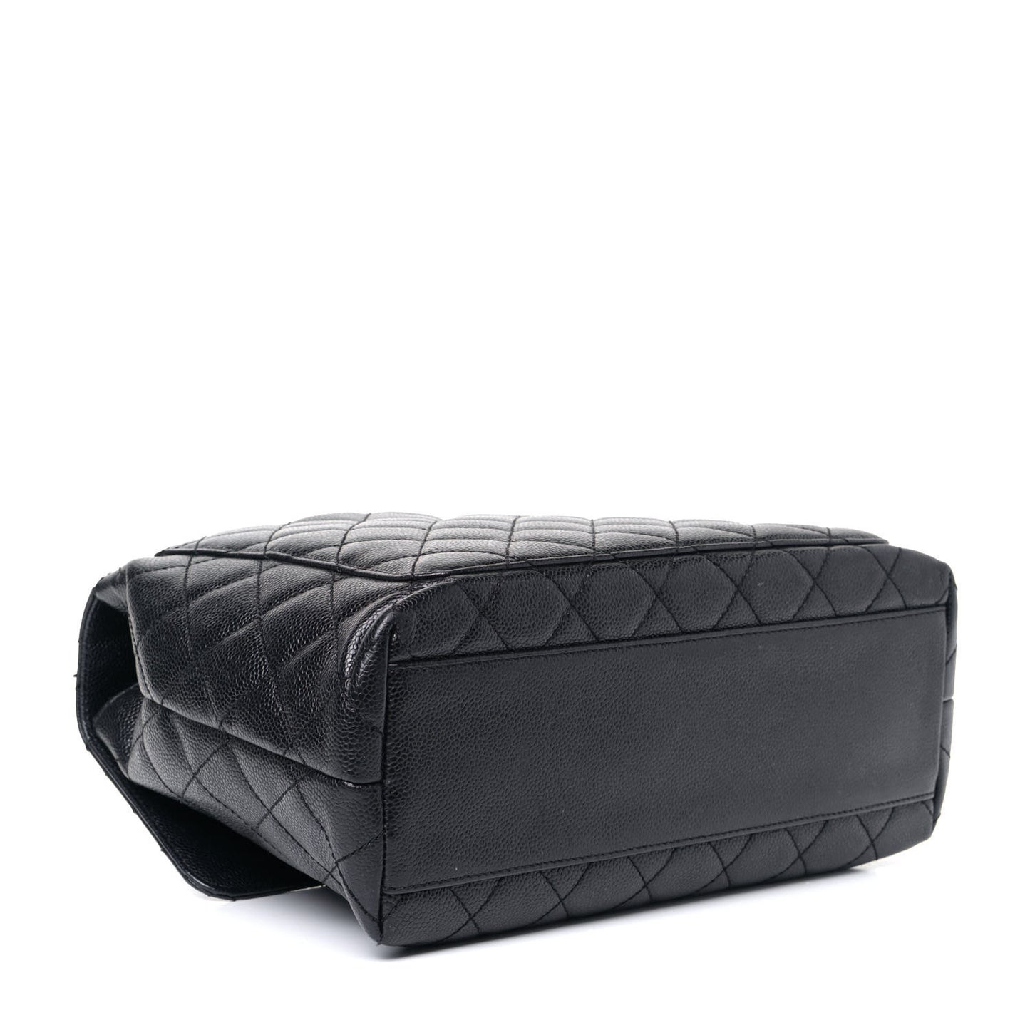 Caviar Quilted Jumbo Kelly Flap Black