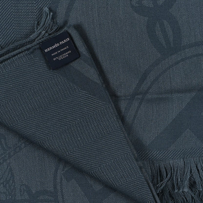 Hermes Cashmere Silk New Libris Stole Gris Souris 3 of 3