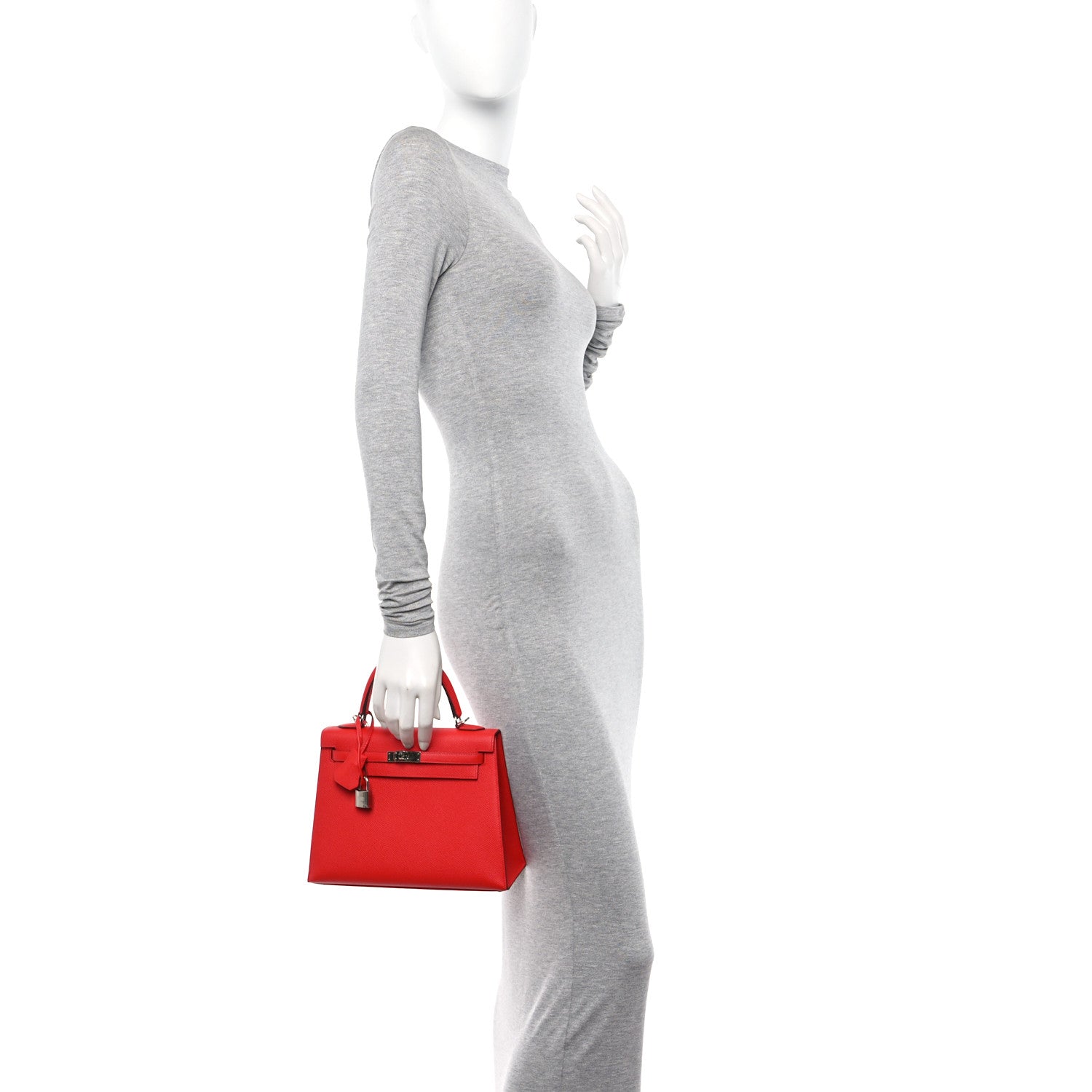 Hermes Epsom Kelly Sellier 25 Rouge De Coeur 2 of 17