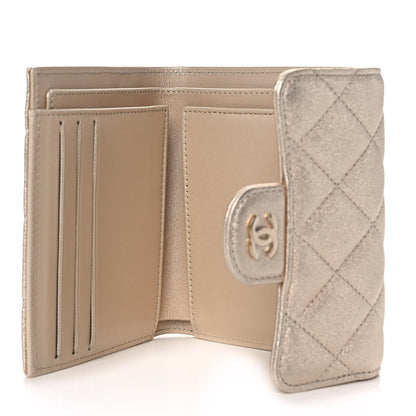 Chanel Metallic Lambskin Quilted Compact Flap Wallet Gold 5 of 12