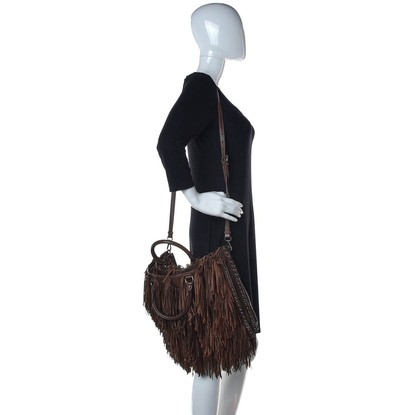 Nappa Fringe Shopping Tote Noce