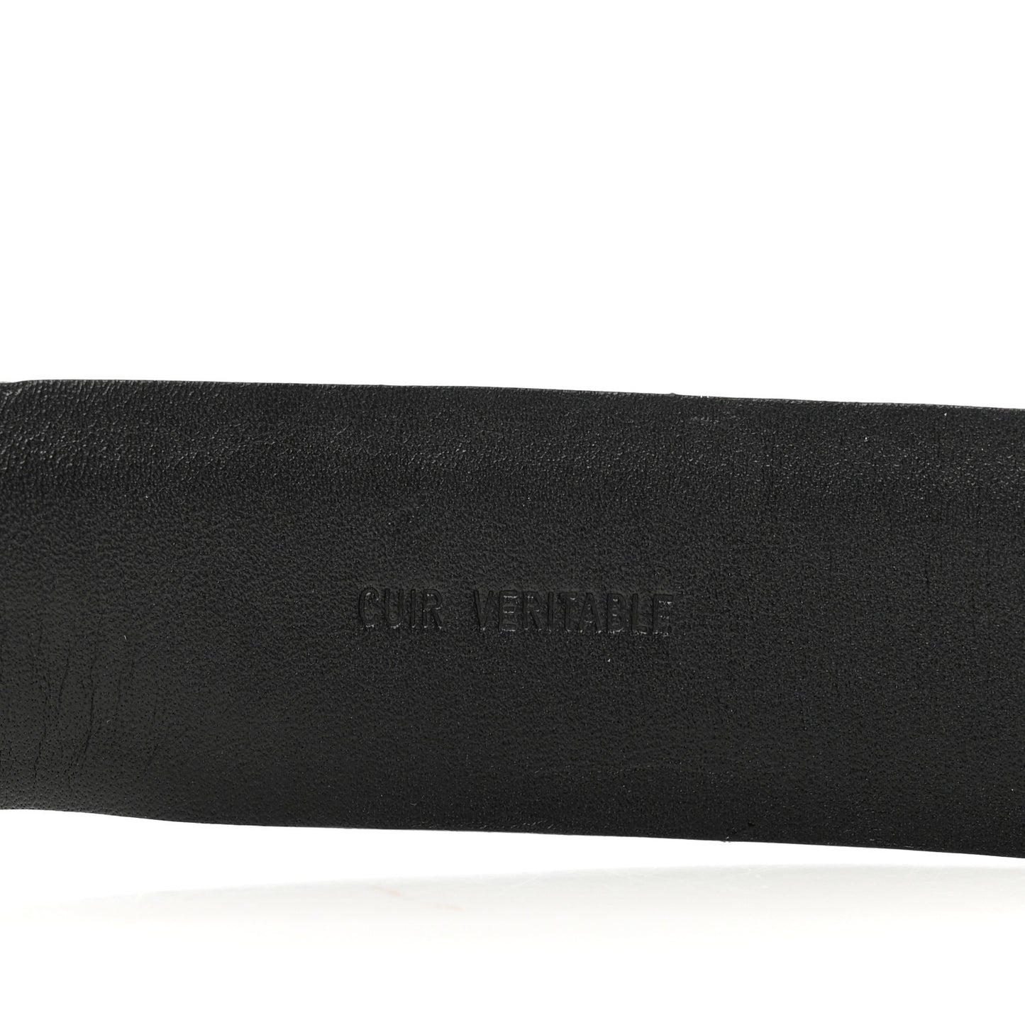 Calfskin Crystal Chain CC Belt 75 30 Black