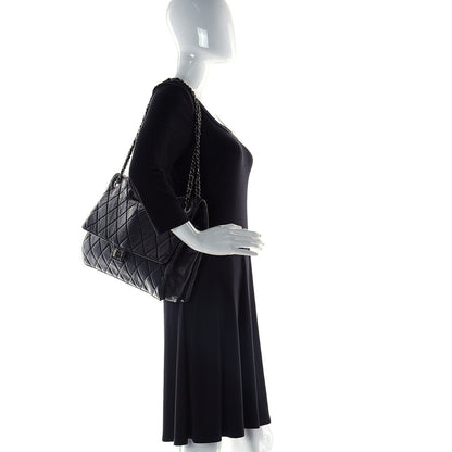 Chanel Washed Lambskin Maxi Take Away Flap Bag Black 2 of 16