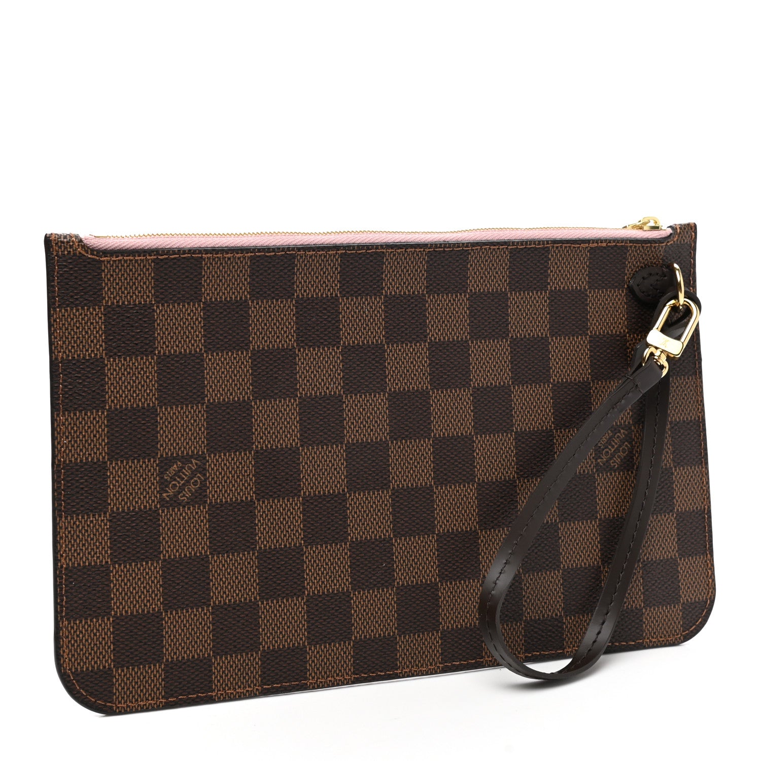 Louis Vuitton Damier Ebene Neverfull MM GM Pochette Rose Ballerine 3 of 8