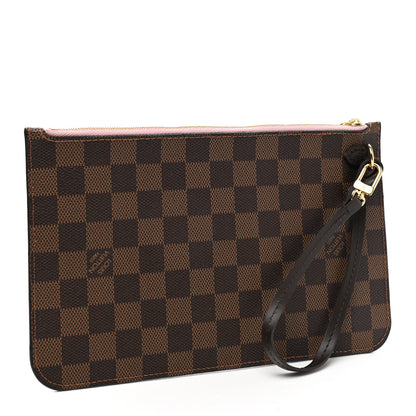 Louis Vuitton Damier Ebene Neverfull MM GM Pochette Rose Ballerine 3 of 8