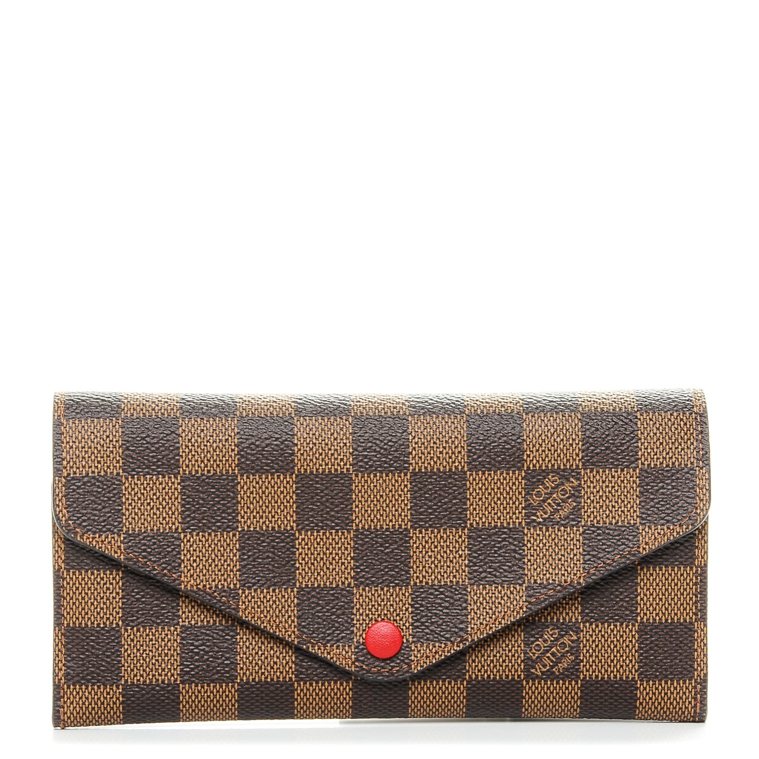 Louis Vuitton Damier Ebene Josephine Wallet Red 1 of 7