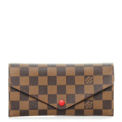 Louis Vuitton Damier Ebene Josephine Wallet Red 1 of 7