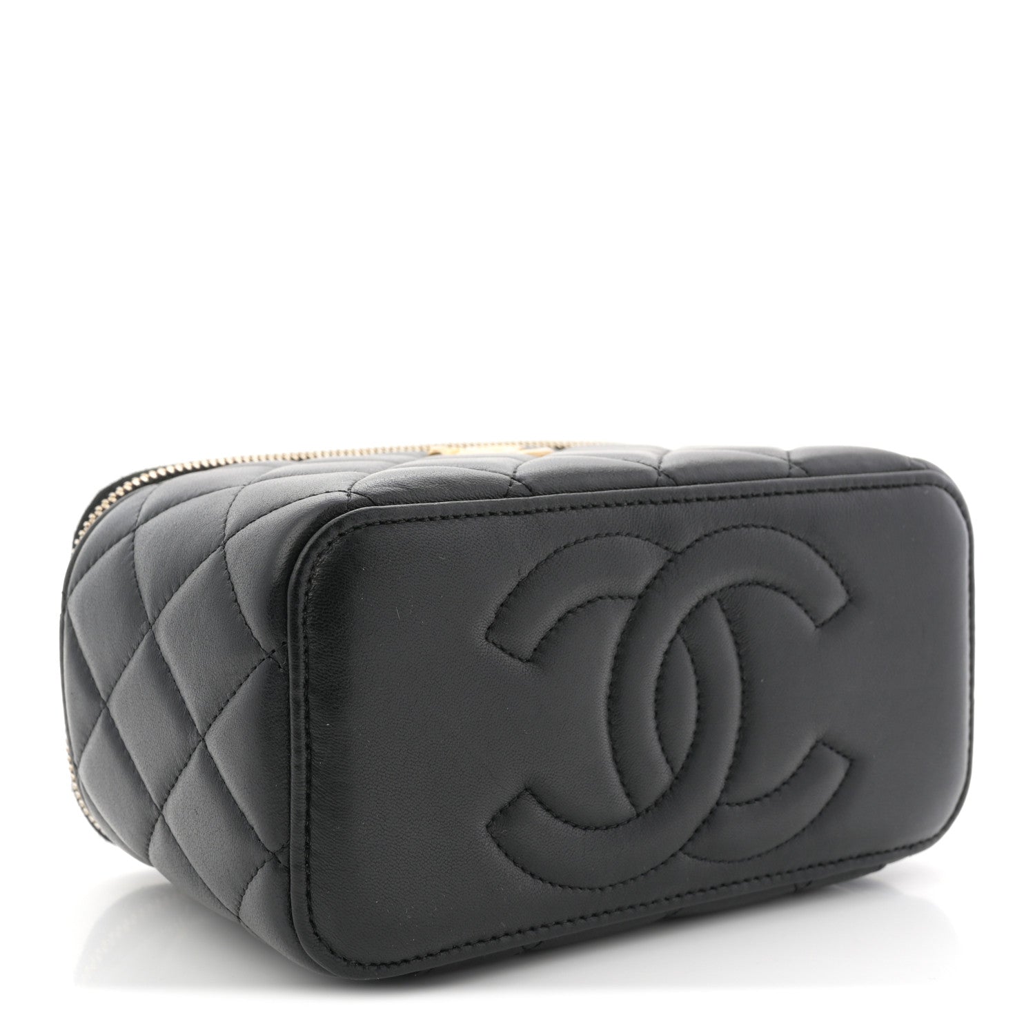 Chanel Lambskin Quilted Pick Me Up Vanity Case Black 4 of 11