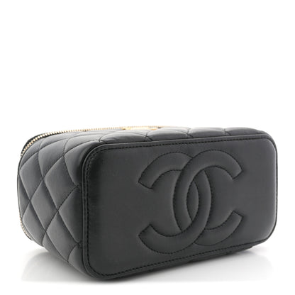 Chanel Lambskin Quilted Pick Me Up Vanity Case Black 4 of 11