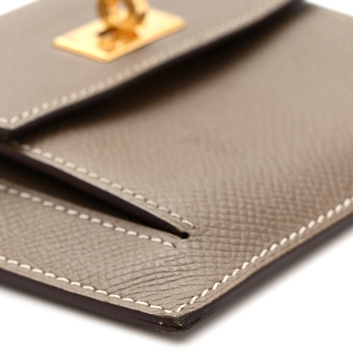 Epsom Kelly Pocket Compact Wallet Etoupe