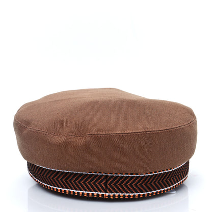 Hermes Cotton Hemp Cavale Cap 56 Gold Marron Jaune 5 of 8