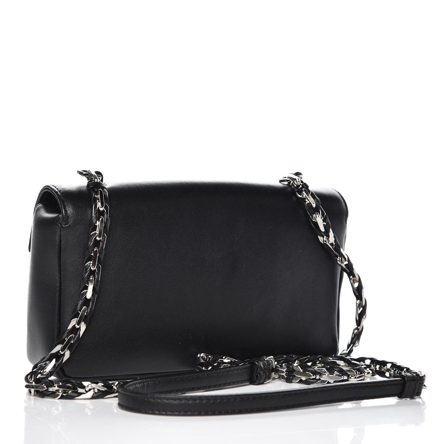Fendi Nappa Mini Be Baguette Shoulder Bag Black 3 of 7