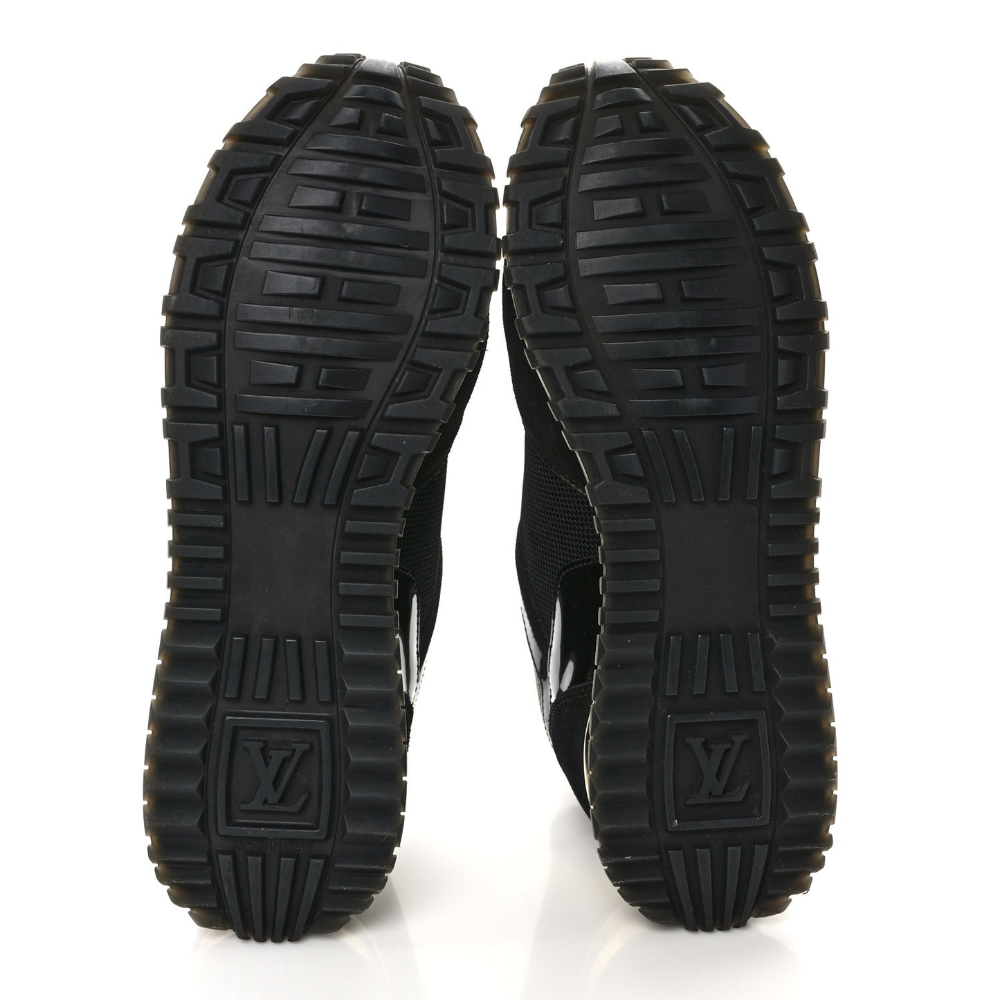Suede Monogram Run Away Sneakers 38.5 Black
