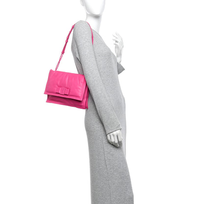 Salvatore Ferragamo Calfskin Small Viva Bow Shoulder Bag Hot Pink 2 of 11