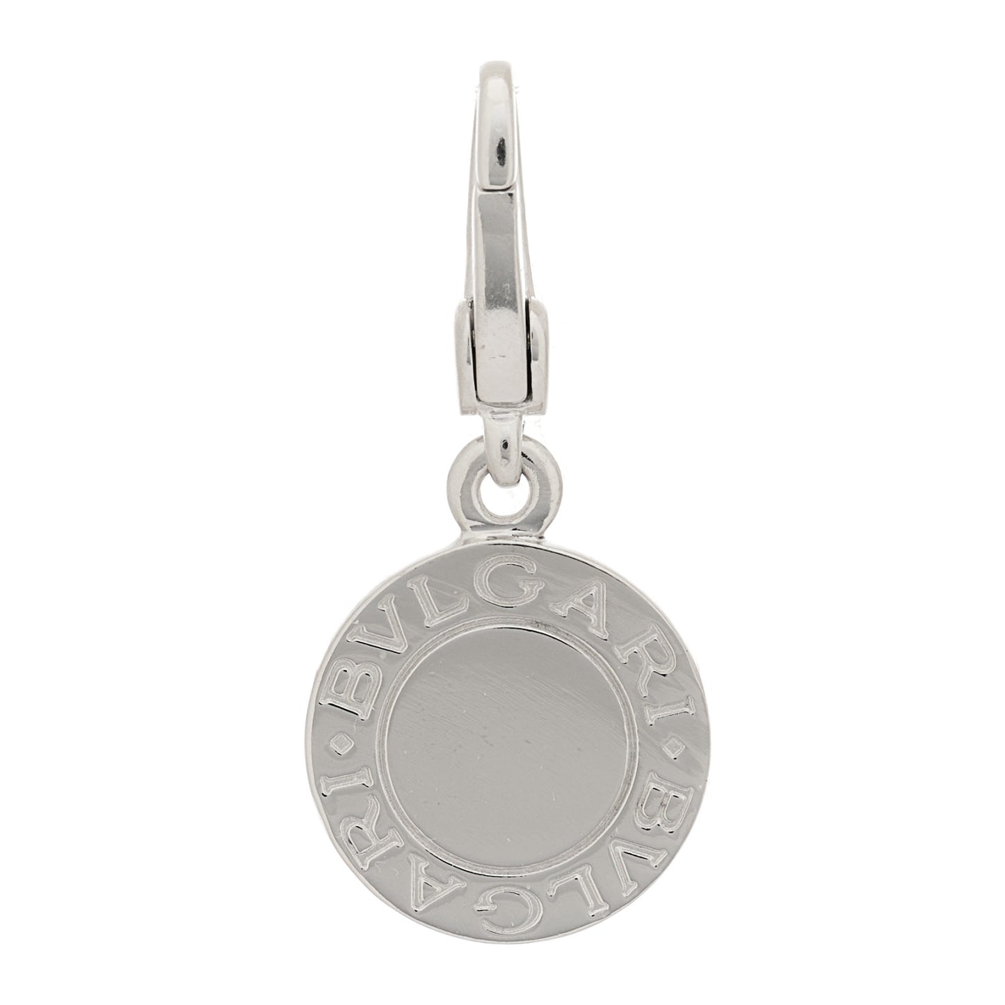 18K White Gold Black Onyx BVLGARI BVLGARI Charm Pendant