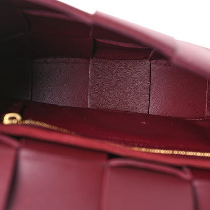 Bottega Veneta Lambskin Maxi Intrecciato Cassette Crossbody Bag Bordeaux 5 of 10