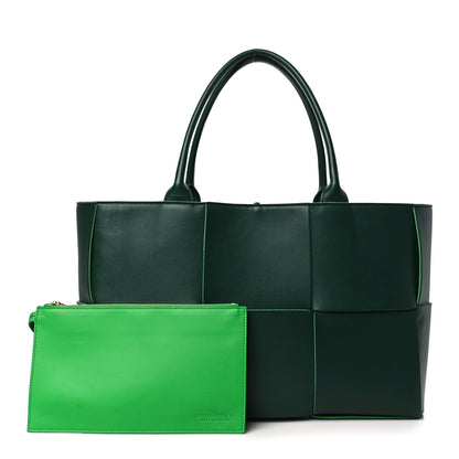 Bottega Veneta Calfskin Maxi Intrecciato Medium Arco Tote Raintree 1 of 9