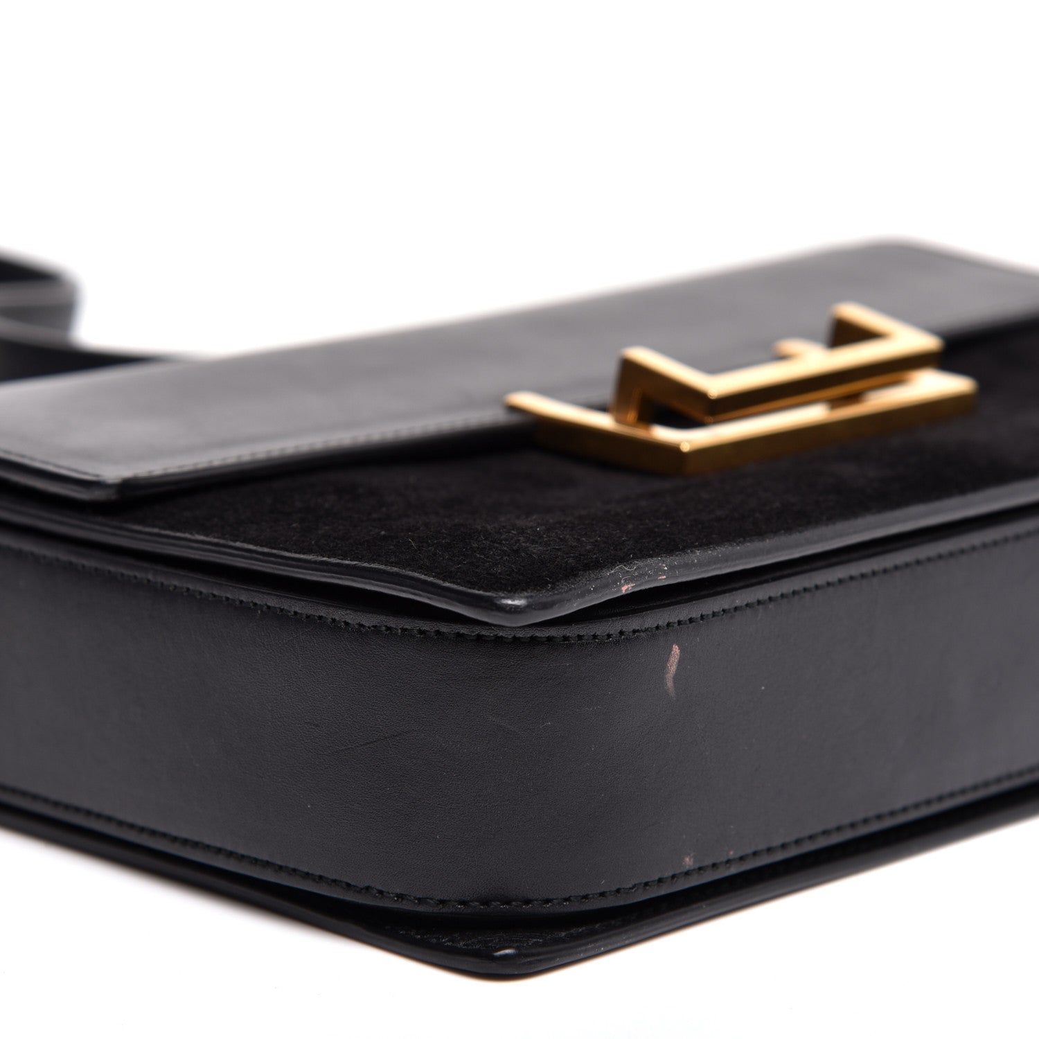 Saint Laurent Suede Calfskin Medium Classic Lulu Bag Black 6 of 14