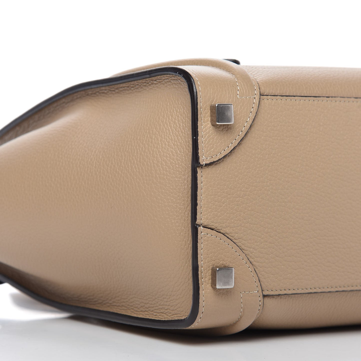 Drummed Calfskin Micro Luggage Dune
