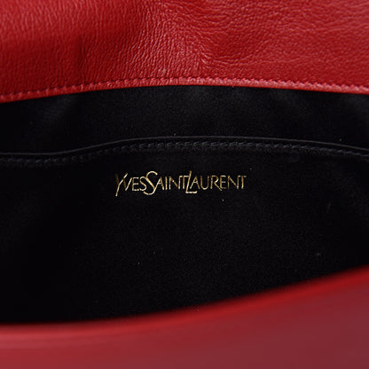 Saint Laurent Calfskin Monogram Large Belle De Jour Clutch Red 6 of 7