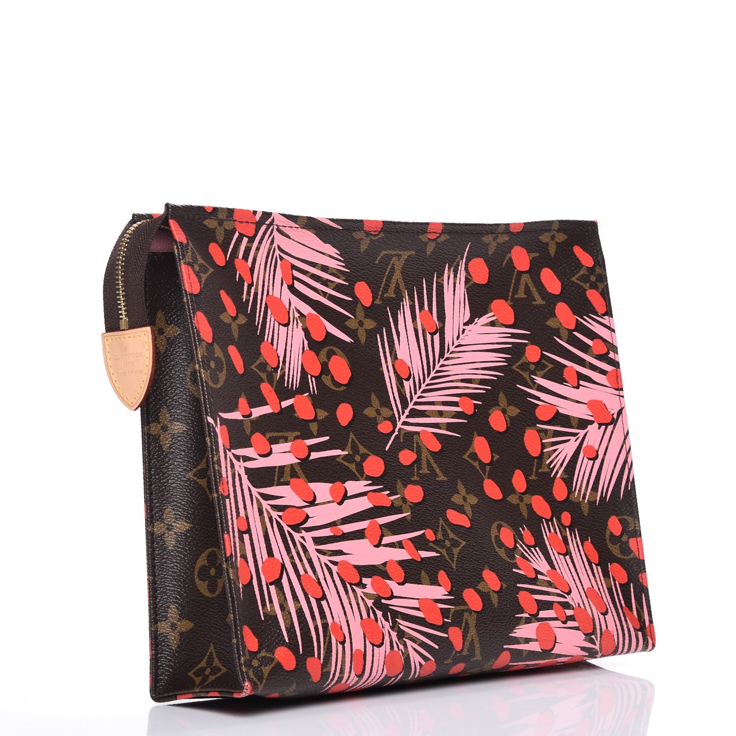 Monogram Jungle Dots Toiletry Pouch 26 Sugar Pink Poppy