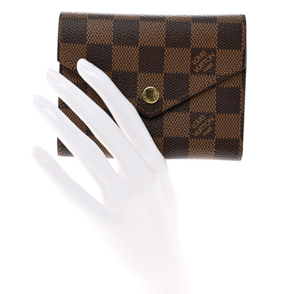 Louis Vuitton Damier Ebene Victorine Wallet Red 2 of 7
