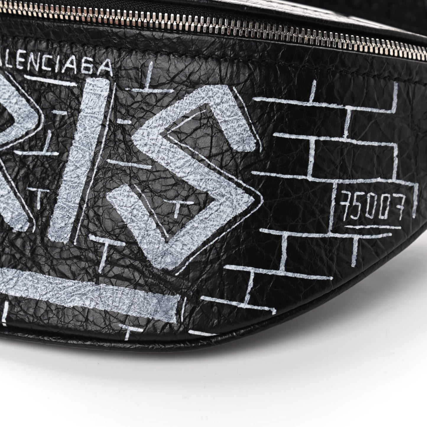 Agneau Arena Graffiti All Over XXS Souvenir Belt Bag Black White
