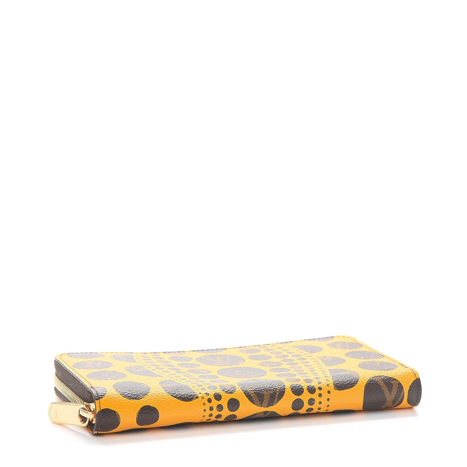 Louis Vuitton Monogram Kusama Pumpkin Dots Zippy Wallet Yellow 4 of 7