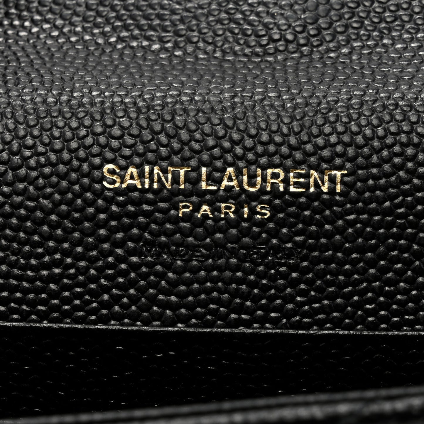 Grain De Poudre Matelasse Chevron Small Monogram Envelope Wallet Black