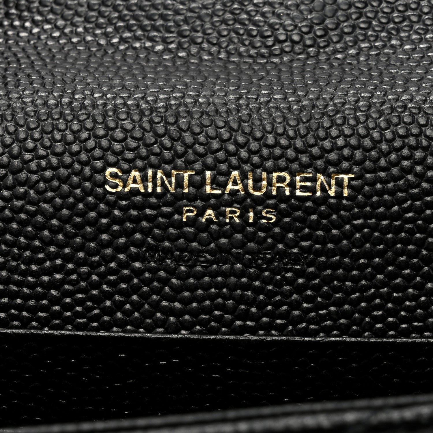 Saint Laurent Grain De Poudre Matelasse Chevron Small Monogram Envelope Wallet Black 6 of 10