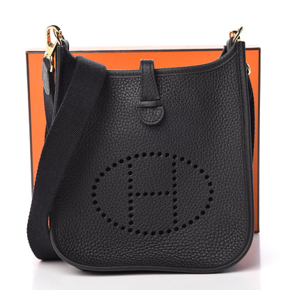 Hermes Taurillon Clemence Evelyne TPM Black 11 of 11