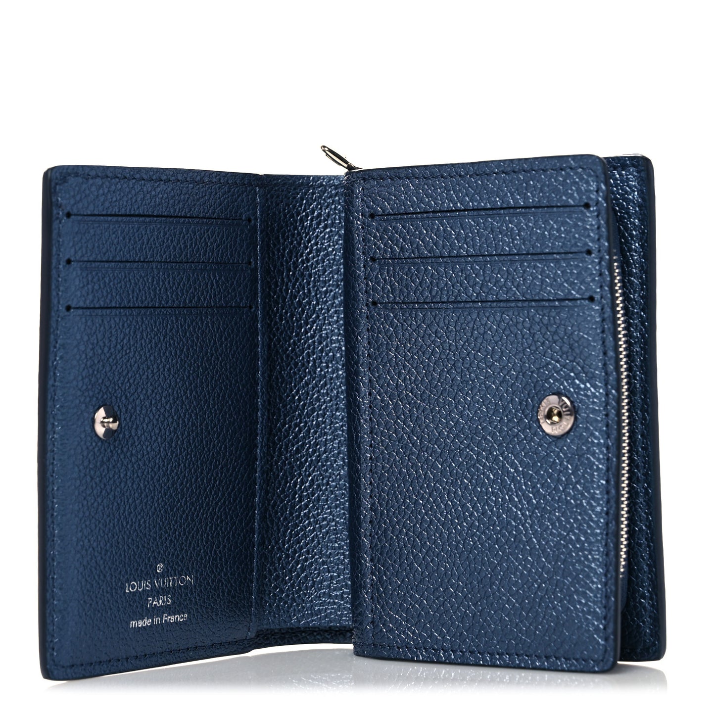 Metallic Empreinte Clea Wallet Navy Nacre