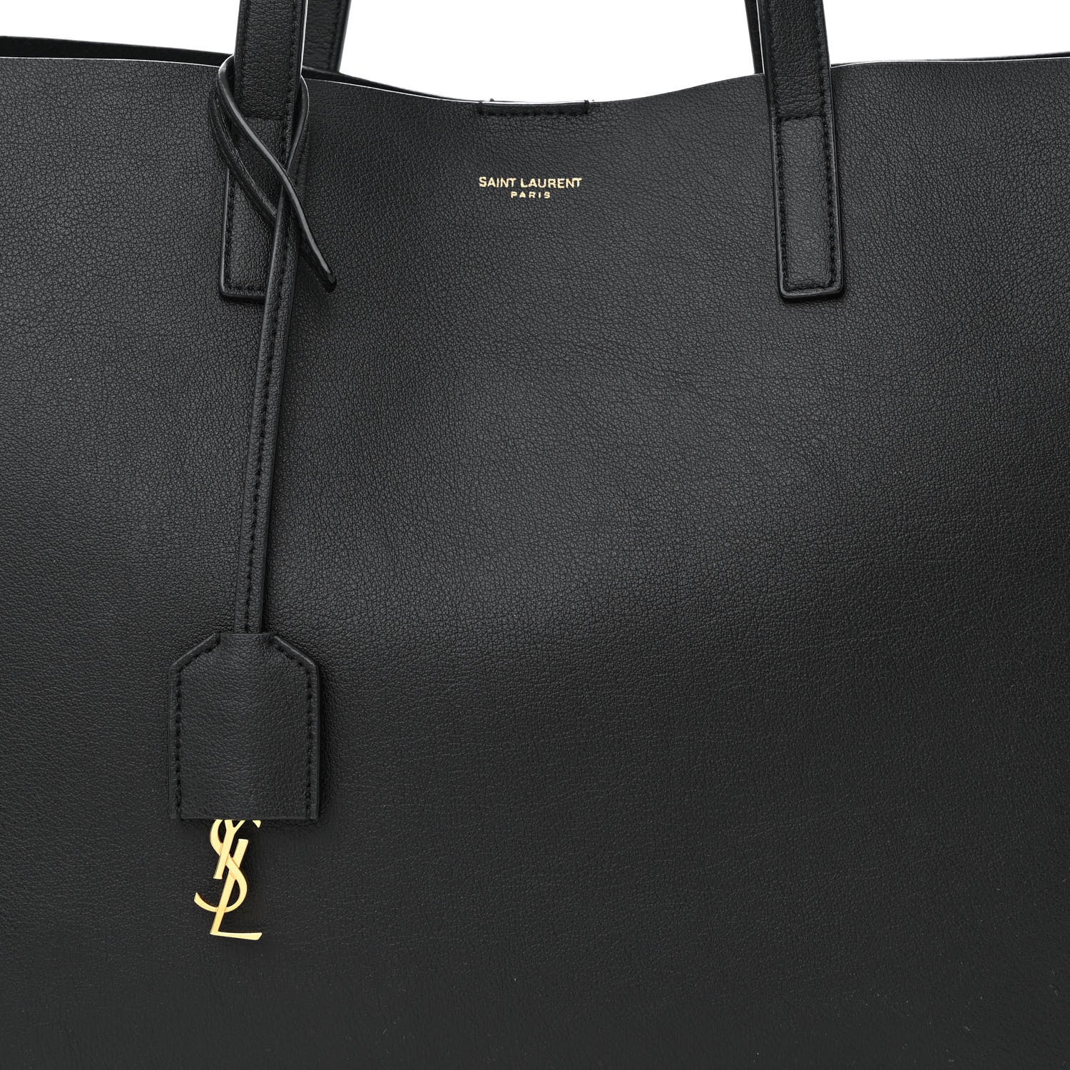 Saint Laurent Calfskin Large Shopping Tote Black 10 of 12