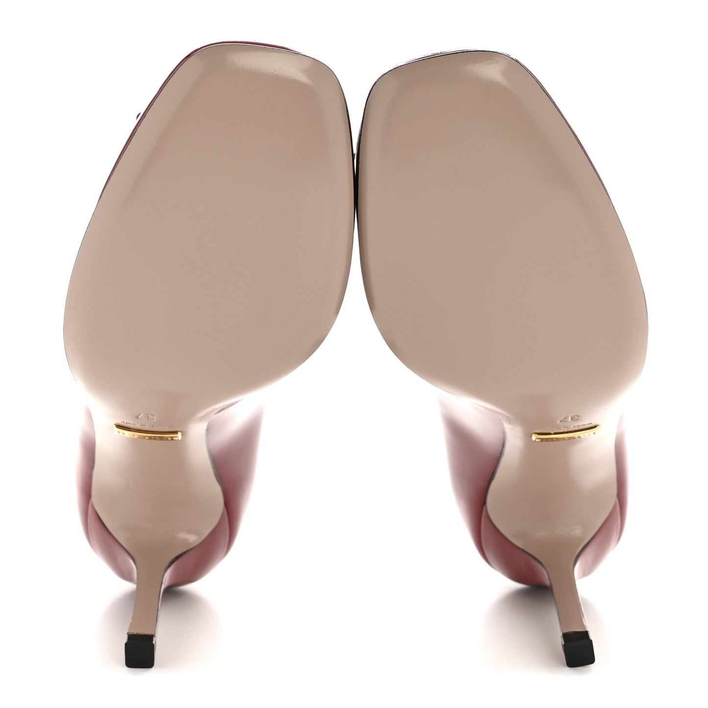 Vernice Crystal Horsebit Pumps 37 Rose Bed
