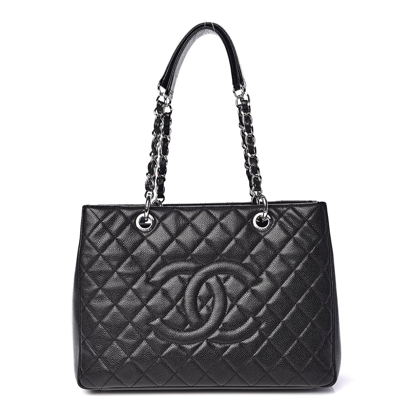 Caviar Quilted Grand Shopping Tote GST Black