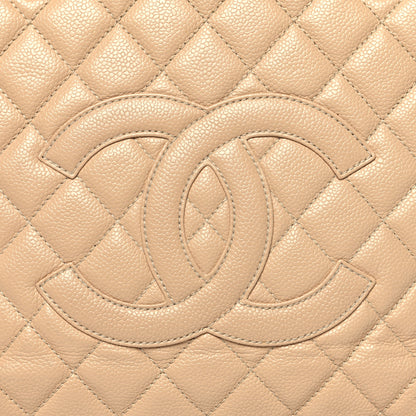 Chanel Caviar Quilted Grand Shopping Tote GST Beige Clair 9 of 15
